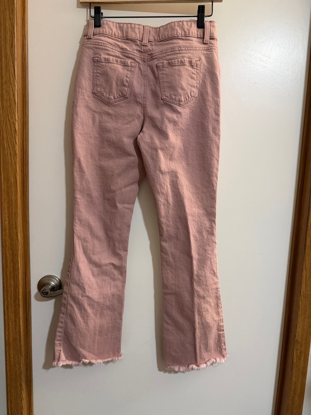 Cat & Jack Dusty Pink Button-Front Flare Jeans - Picture 4 of 9